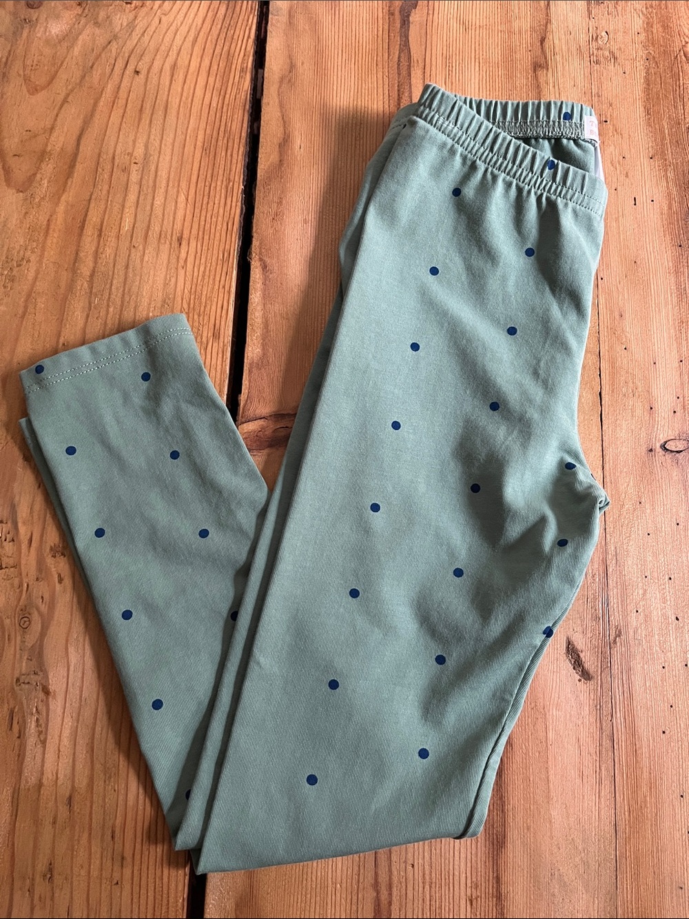 TBBC (Beaufort Bonnet Co) 7 Green Tiny Polka Dot Leggings Stretch